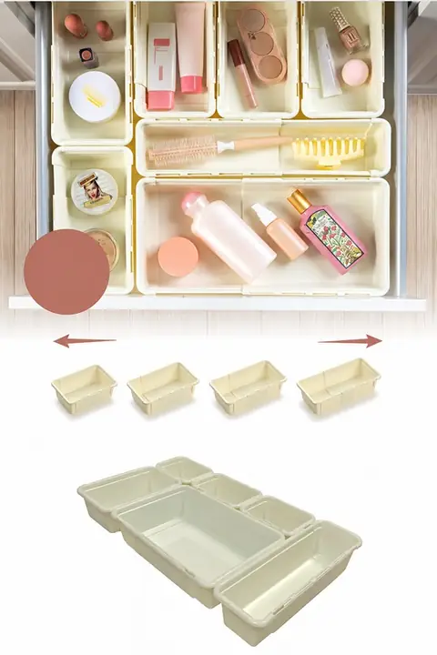 6-Piece Adjustable Expandable Drawer Organizer Set
