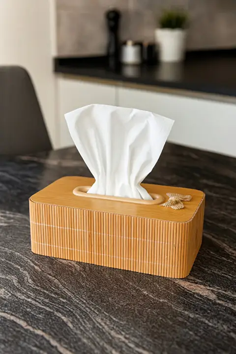Rectangular Decorative Tissue Box, Natural Pattern 1