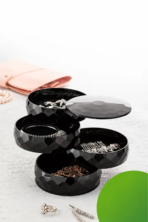 Diamond 4-Tier Rotating Jewelry Organizer