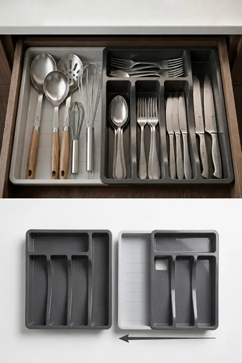 Adjustable Expandable Cutlery Drawer Organizer