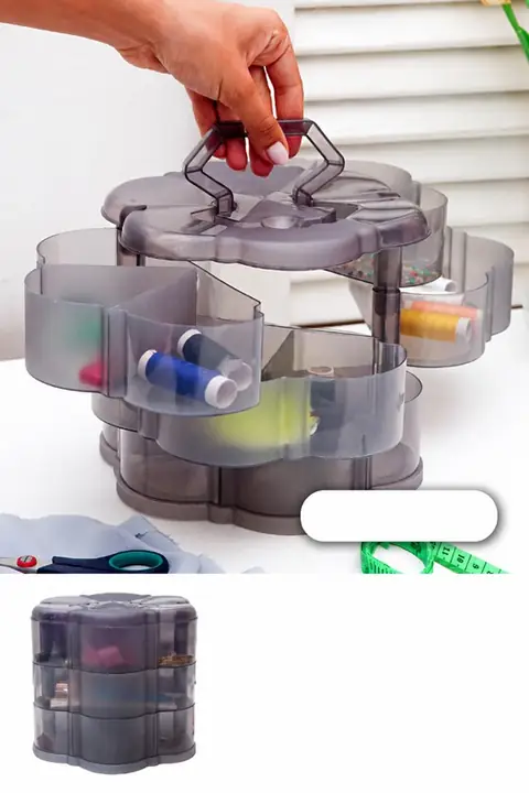 18-Compartment Clover Desktop Organizer for Jewelry & Accessories