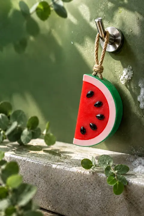 Watermelon Slice Bar Soap, 10.2 × 6 × 2 cm