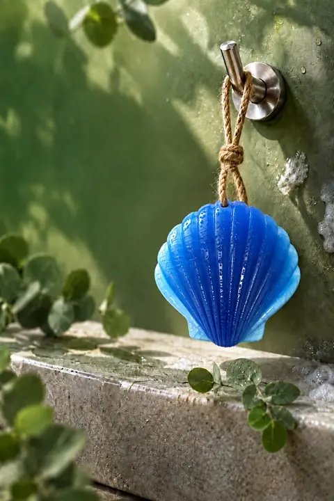 Seashell-Shaped Bar Soap, 9 × 9.5 cm