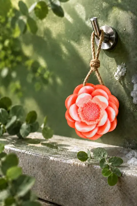 Lotus-Shaped Bar Soap, 8 × 4.5 cm