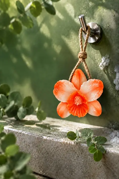 Orchid-Shaped Bar Soap, 10.5 × 10 cm