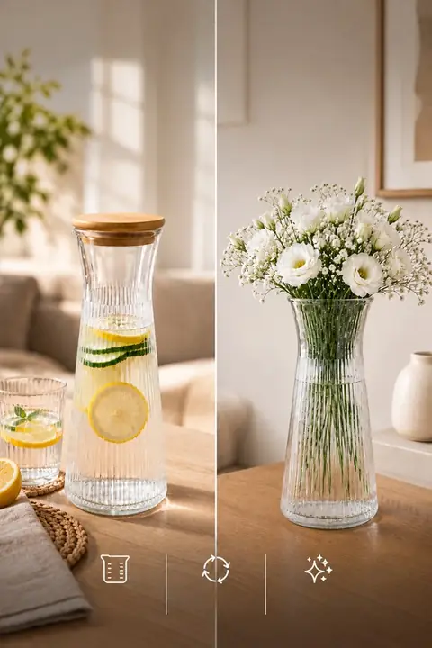Glass Vase, 25 cm