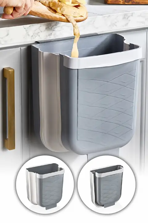 Collapsible Hanging Trash Bin, 6 L