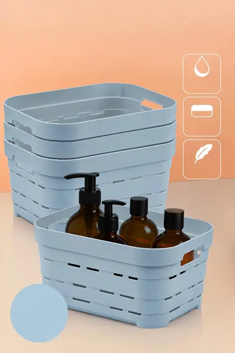 4-Piece Ventilated Storage Box Set, 3.8 L