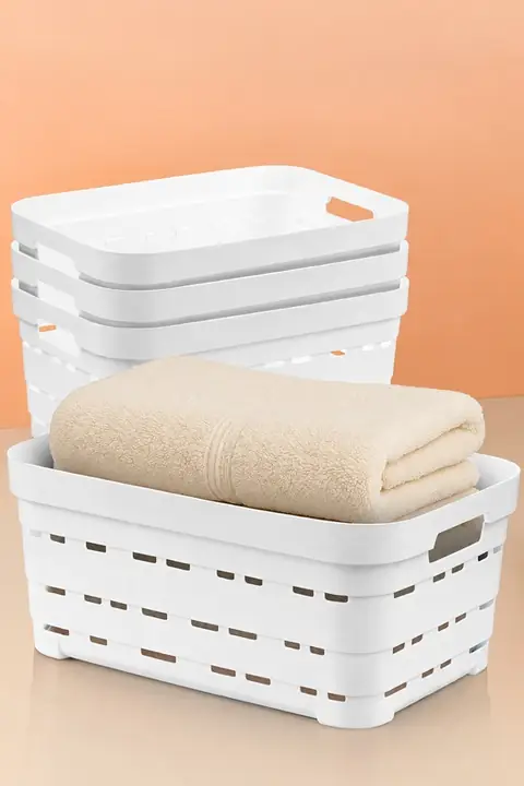 4-Piece Ventilated Storage Box Set, 10.8 L