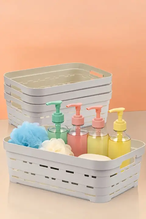 4-Piece Ventilated Storage Box Set, 8.2 L