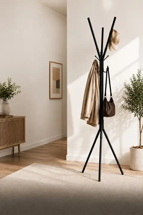 Modern Tripod Metal Coat Stand, 160 cm