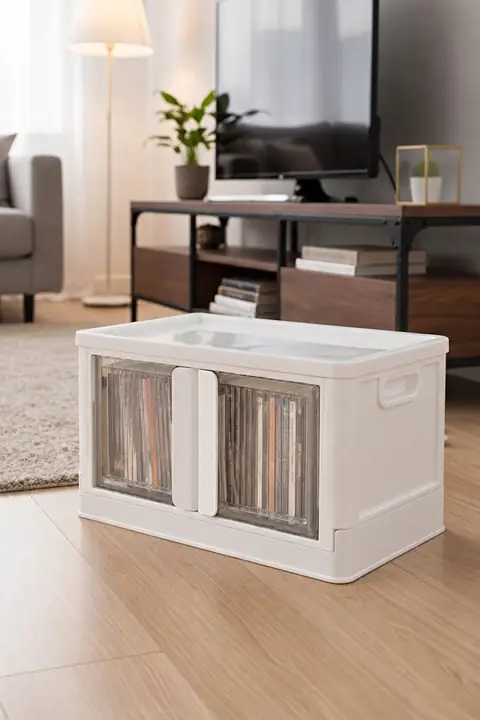 Stackable Folding Storage Box with Double Doors