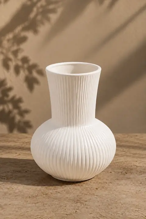 Cube Ceramic Vase, 18.5 cm