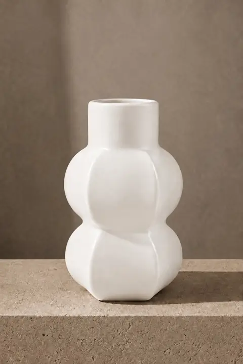 Wavy Ceramic Vase, 23.7 cm