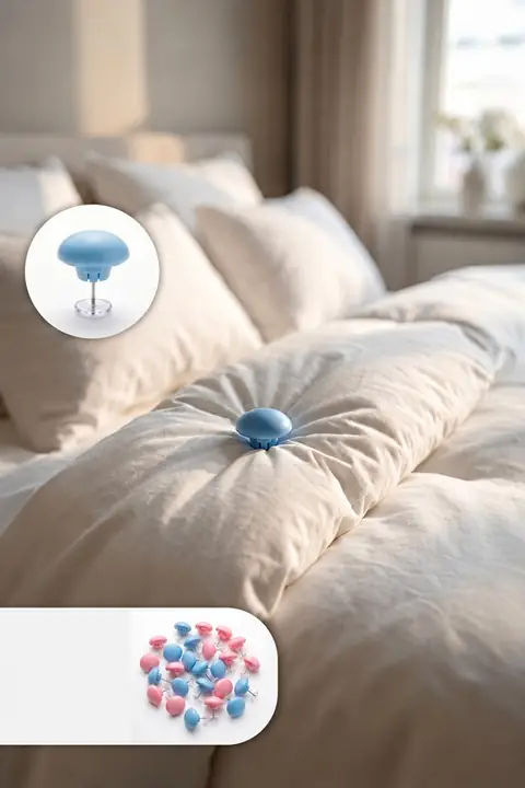 24-Piece Duvet & Sheet Clip Set, Assorted Colours