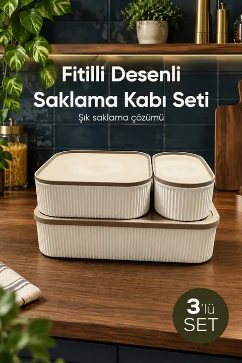 3-Piece Storage Container Set: 1.1 L, 2.4 L and 5.5 L